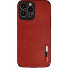 Olinea Iphone 13 Kılıf Loop Deri Silikon - Kırmızı