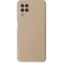 Olinea Galaxy A22 Kılıf Nano Içi Kadife Silikon - Pudra