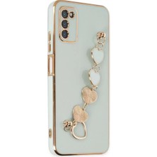 Olinea Galaxy A03S Kılıf Silikon - Su Yeşili