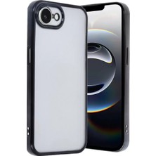 Olinea Iphone 16E Kılıf Lensli Silikon - Siyah
