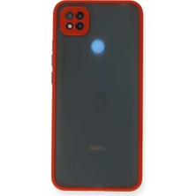 Olinea Redmi 9c Kılıf Montreal Silikon Kapak - Kırmızı