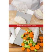 Pratik Paslanmaz Çelik Hamur Kesme Aparatı - Kesici Kazıyıcı Pasta ve Kek Şekillendiren Spatula