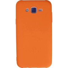 Olinea Galaxy J7 Kılıf Nano Içi Kadife Silikon - Turuncu