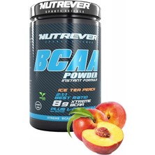 Nutrever BCAA Powder 500 gr Şeftali Aromalı Aminoasit Güç Enerji Glutamin Almanya Menşeli