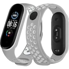 Olinea Band 6 Spor Delikli Kordon - Gri-Kırmızı