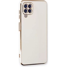 Olinea Galaxy A22 Kılıf Volet Silikon - Beyaz