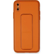 Olinea Iphone Xs Kılıf Coco Deri Standlı Kapak - Turuncu