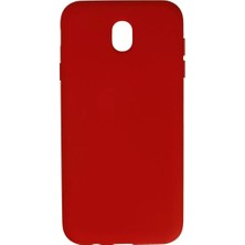 Olinea Galaxy J7 / J730 Kılıf Nano Içi Kadife Silikon - Kırmızı