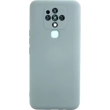 Olinea Tecno Camon 16 Kılıf Nano Içi Kadife Silikon - Buz Mavisi