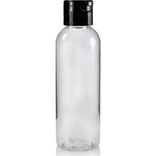 100 ml  Top Kapaklı Şeffaf Pet Plastik Şişe 25 Adet