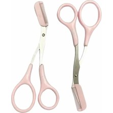 Najmaddin Mey Ithalat® Kavisli Kaş Düzeltici Seti Kaş Makası ve Kaş Usturası Paslanmaz Çelik Bıçakl