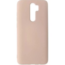 Olinea Redmi Note 8 Kılıf Nano Içi Kadife Silikon - Pudra