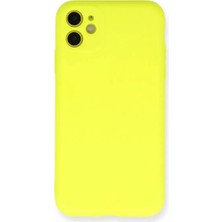 Olinea Iphone 11 Kılıf Nano Içi Kadife Silikon - Sarı