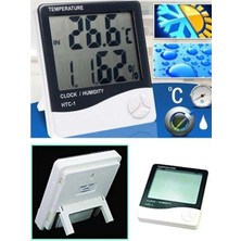 Dijital Termometre Nem Ölçer Masaüstü Saat