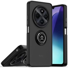 Olinea C75 4g Kılıf Montreal Yüzüklü Silikon Kapak - Siyah