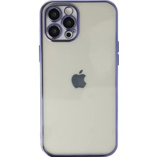 Olinea Iphone 12 Kılıf Lensli Silikon - Mor