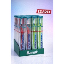TeknoKapsül Banat Compact Kutulu Fırçası 12 Adet Orta Sert Standlı Ekonomik Paket