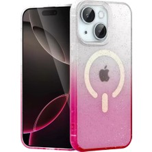 Olinea Iphone 15 Pummel Shiny Magsafe Kapak - Pembe
