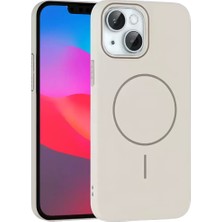 Olinea Iphone 15 Broş Magsafe Kapak - Krem