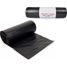 Çöp Torbası 100X150 Cm, 600GR Siyah Çöp Poşeti 120 Lt