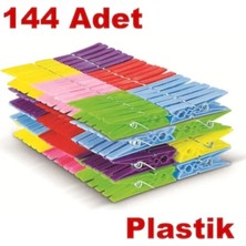 Çamaşır Mandalı Çelik Yaylı 144 Adet Çamaşır Mandalı