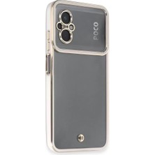 Olinea Poco M5 Kılıf Liva Lens Silikon - Beyaz