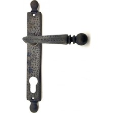 TeknoKapsül Antika Tarz Dekoratif Pirinç Misket Wc Banyo Kapı Kolu - 245X34 Mm, Oksit