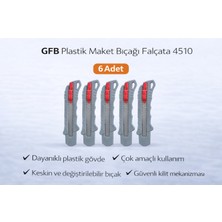 TeknoKapsül Gfb Plastik Maket Bıçağı Falçata 4510 Profesyonel Maket Bıçağı 6 Adet