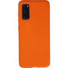 Olinea Galaxy S20 Kılıf Nano Içi Kadife Silikon - Turuncu