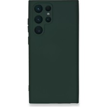 Olinea Galaxy S23 Kılıf Nano Içi Kadife Silikon - Koyu Yeşil