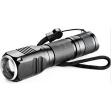 TeknoKapsül F-82 T6 LED Zoomlu 2000 Lm Yüksek Işık Şarjlı El Feneri