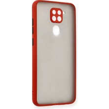 Olinea Redmi Note 9 Kılıf Montreal Silikon Kapak - Kırmızı