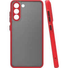 Olinea Galaxy S21 Fe Kılıf Montreal Silikon Kapak - Kırmızı