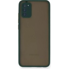 Olinea Galaxy A03S Kılıf Montreal Silikon Kapak - Yeşil