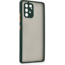 Olinea Galaxy A91 / S10 Lite Kılıf Montreal Silikon Kapak - Yeşil