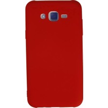 Olinea Galaxy J7 Kılıf Nano Içi Kadife Silikon - Kırmızı