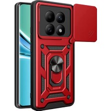 Olinea Redmi Note 15 4g Pars Lens Yüzüklü Silikon - Kırmızı