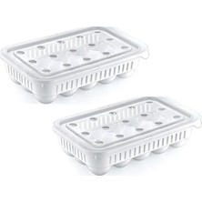 Yumurta Saklama Kabı 15'li 2 Adet, Steril Yumurtalık, Kapaklı Yumurta Organizeri