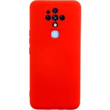 Olinea Tecno Camon 16 Kılıf Nano Içi Kadife Silikon - Kırmızı