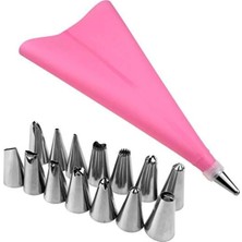 Krema Sıkma Torbası 14'lü 12 Farklı Çelik Uç Krema Pompası