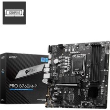 TeknoKapsül Msi B760M-P Ddr5 6800MHZ 1xvga 1xhdmi 1xdp 2xm.2 USB 3.2 Matx 1700P (12. / 13. 14. Nesi̇l Işl