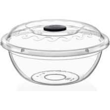 No:1 Kapaklı Hamur Leğeni Şeffaf 7,5 Lt