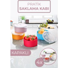 4'lü Plastik Saklama Kabı