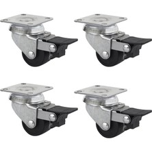 Burak Teker Burak Casters 35MM Ağır Yük Taşıyıcı Bilyeli Frenli Tekerlek 0352 Fps - 4 Adet