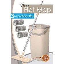 Professional Flat Mop 3 Bezli Mikrofiber Temizlik Seti