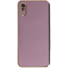 Olinea Redmi 9A Kılıf Volet Silikon - Mor