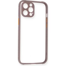 Olinea Iphone 12 Kılıf Miami Şeffaf Silikon - Mor