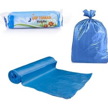 Büyük Boy Çöp Torbası 65X80 cm Mavi 50LT