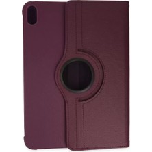 Olinea Ipad 2022 10.9 (10.nesil) Kılıf 360 Tablet Deri Kılıf - Mürdüm