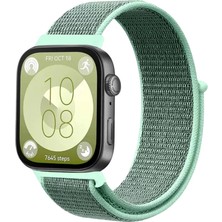 Eco Port Huawei Fit 4 Hasırlı Cırtcırtlı Kordon (Saat Değildir) - Turkuaz